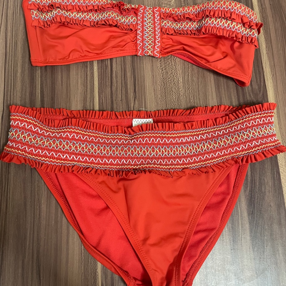 Lucky brand ruffle bikini
